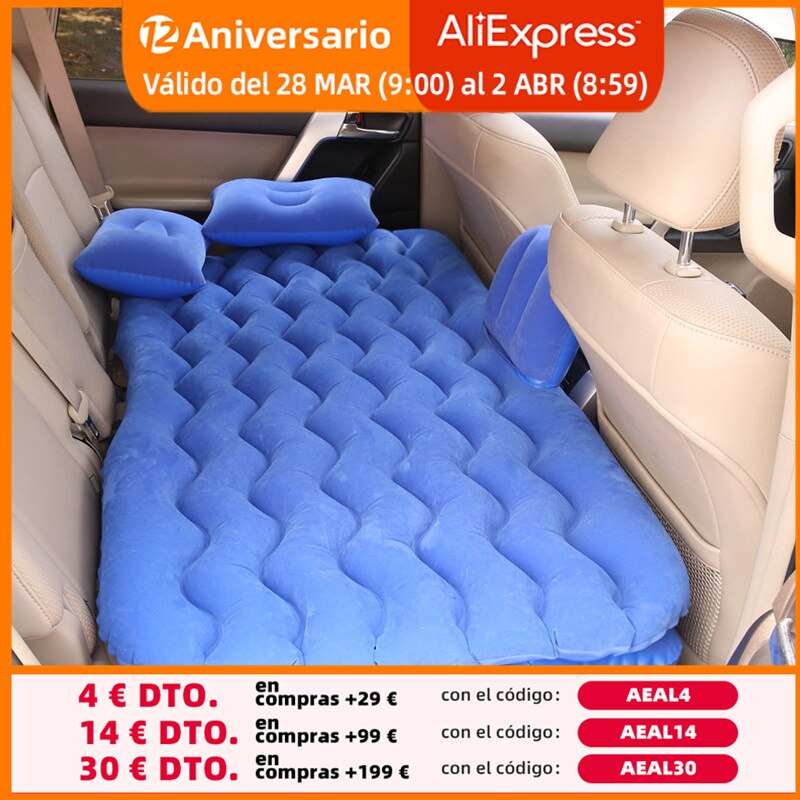 Colchón inflable portátil para coche, sofá cama de viaje, almohadilla para asiento trasero, cojín multifuncional para coche, plegable, outd