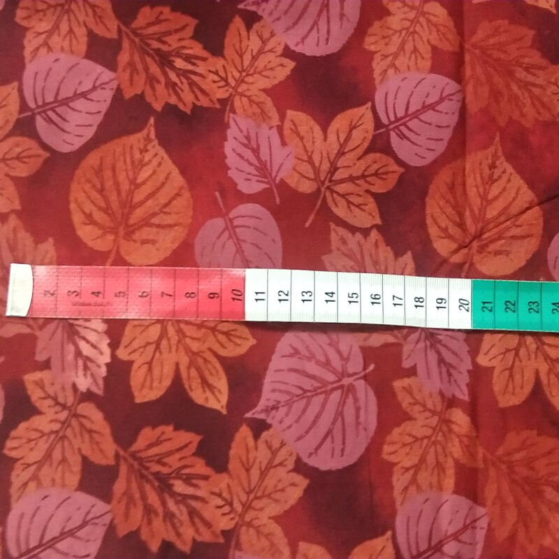 Pretty Autumn Brown Maple Leaf Printed Cotton Fabric 50x105cm Leaves Fabric Patchwork Cloth Bag Party Home Decoration