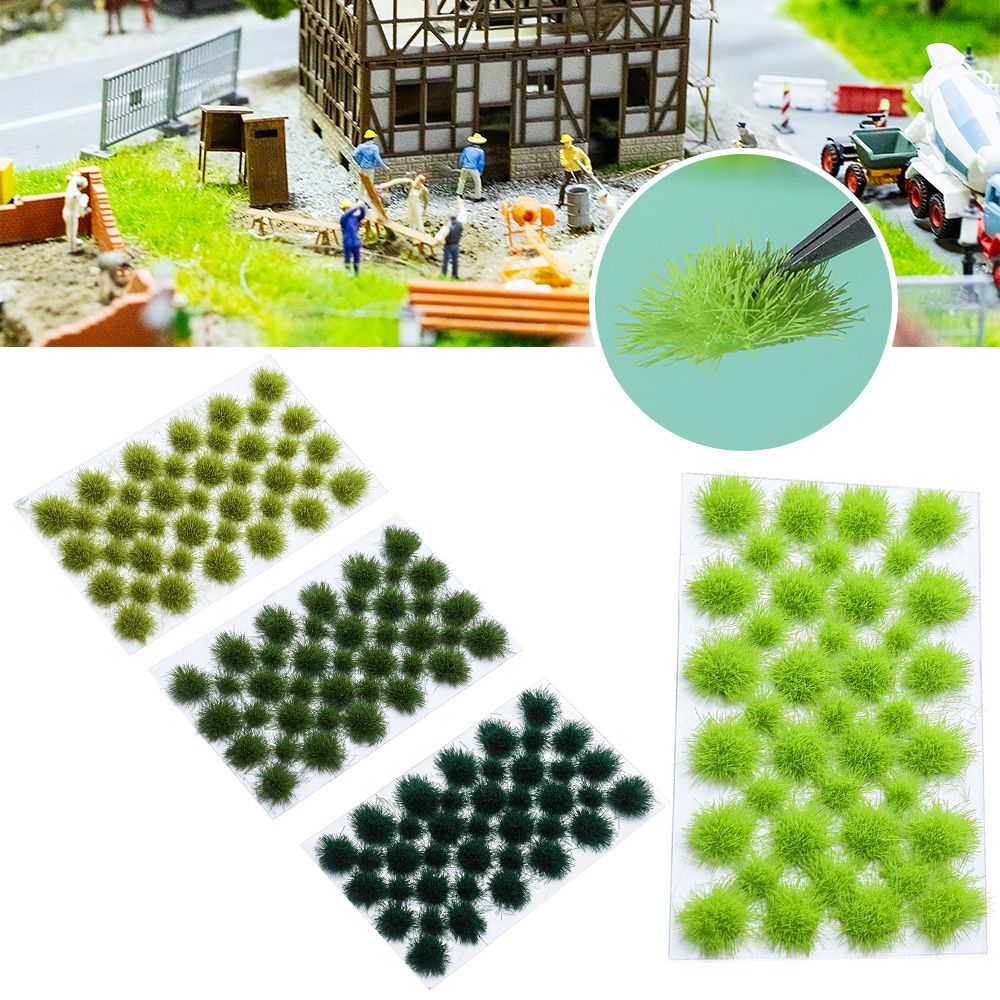 5mm Railway Wild Micro Landscape Terrain Wargame Model Artificial Grass Cluster Static Grass Tuft Scenery Modeling