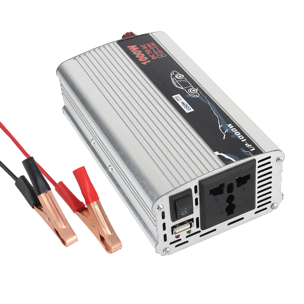 Elektronisk spenningstransformator ren sinusbølge-omformer 12v til 110v 220v 1000w til bil, hjem, bærbar pc, lastebil: misligholde tittel