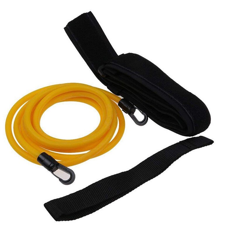 4M Einstellbare Ausbildung Schwimmen Widerstand Gürtel Elastischen Seil Schwimmen Schwimmbad Sicherheit Ausbildung Band Latex Rohre Trainer: Gelb