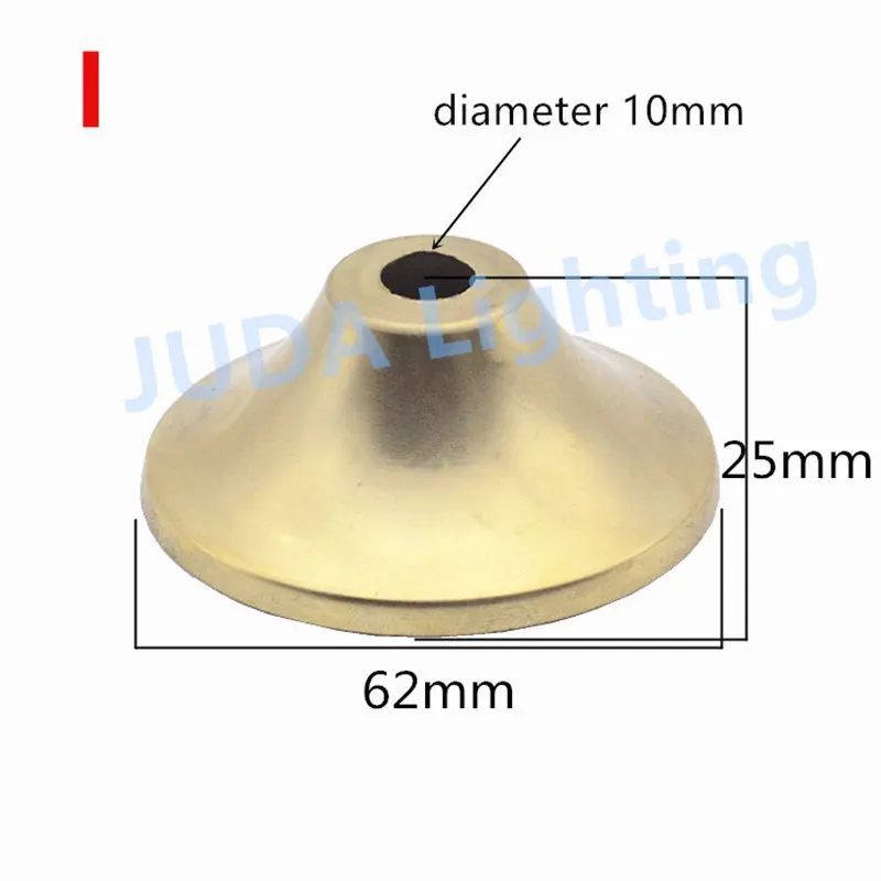 Tappo di copertura in metallo di rame tappo decorativo per tubo lampada in ottone M10 foro luce accessori per la decorazione del corpo per lampadario luci in ceramica a portato: Arancione