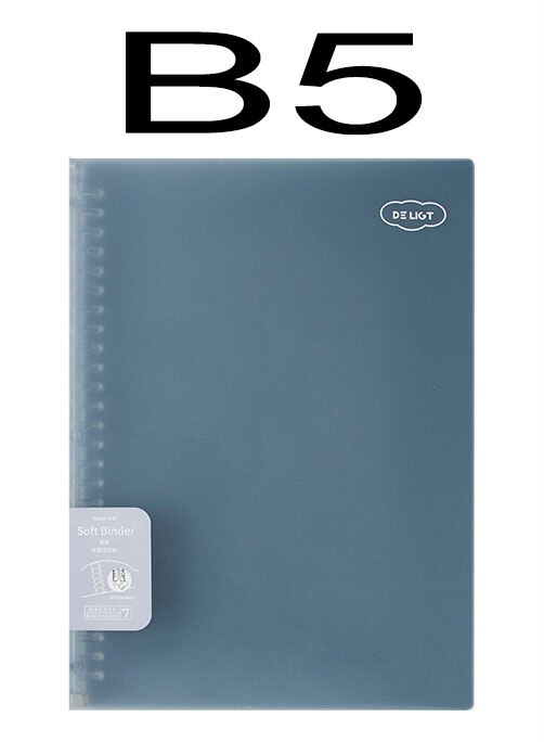30 Sheet A5 / B5 Loose Leaf Soft Side Notebook Journal Planner Transparent Horizontal Line Notebooks School Office Stationery: B5-6