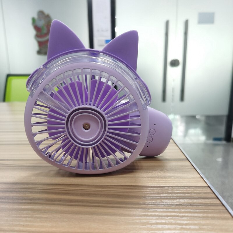 Opvouwbare spray mini ventilator bevochtigingsspray elektrische ventilator draagbare handbediende mini ventilator