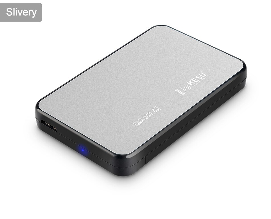 KESU Hard Disk Enclosure Case 2.5 inch SATA USB 3.0 SSD/HDD 1TB 2TB Hard Drive Box for Samsung Seagate, support UASP SATA III: Silvery