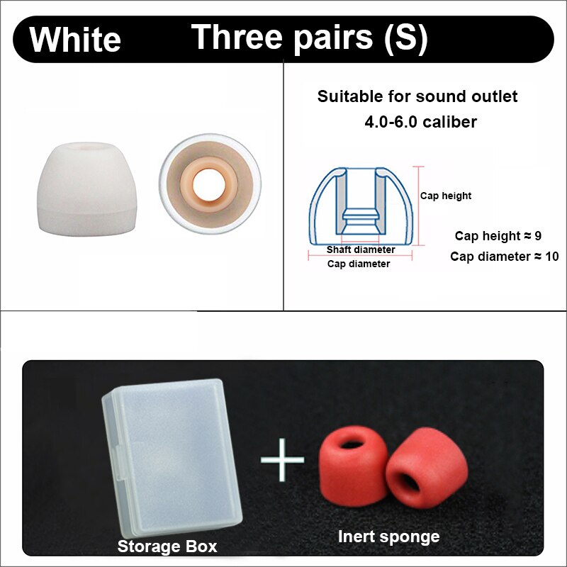 3 par ørepropper til sony wf -1000 xm 4 bløde silikone beskyttende ørepropper anti-allergiske ørepropper undgår at falde af ørepuder cover: Hvid-s
