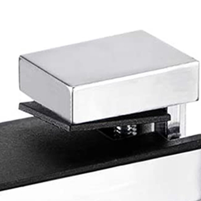 Glass Shelf Bracket, Glass Clamp Solid Zinc Alloy Adjustable Wall Mount for 4-15mm Wood or Glass Shelves, 4Pcs