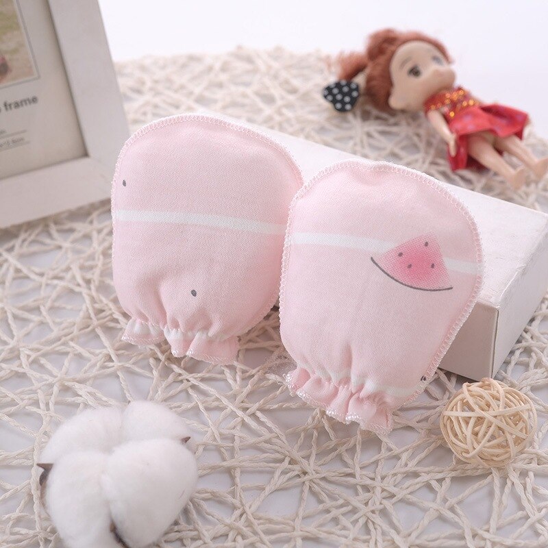 100% baumwolle Baby Anti Kratzen Handschuhe Neugeborenen Handschuhe Schutz Gesicht Baby Fäustlinge Handschuh Kleinkind Zubehör: Mädchen zufällig liefern