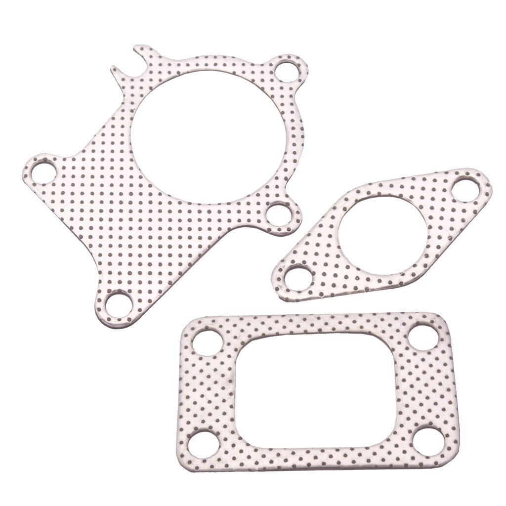 Set Of 3pcs T3 T4 5 Stainless Steel Turbo Downpipe Flange Metal Gasket