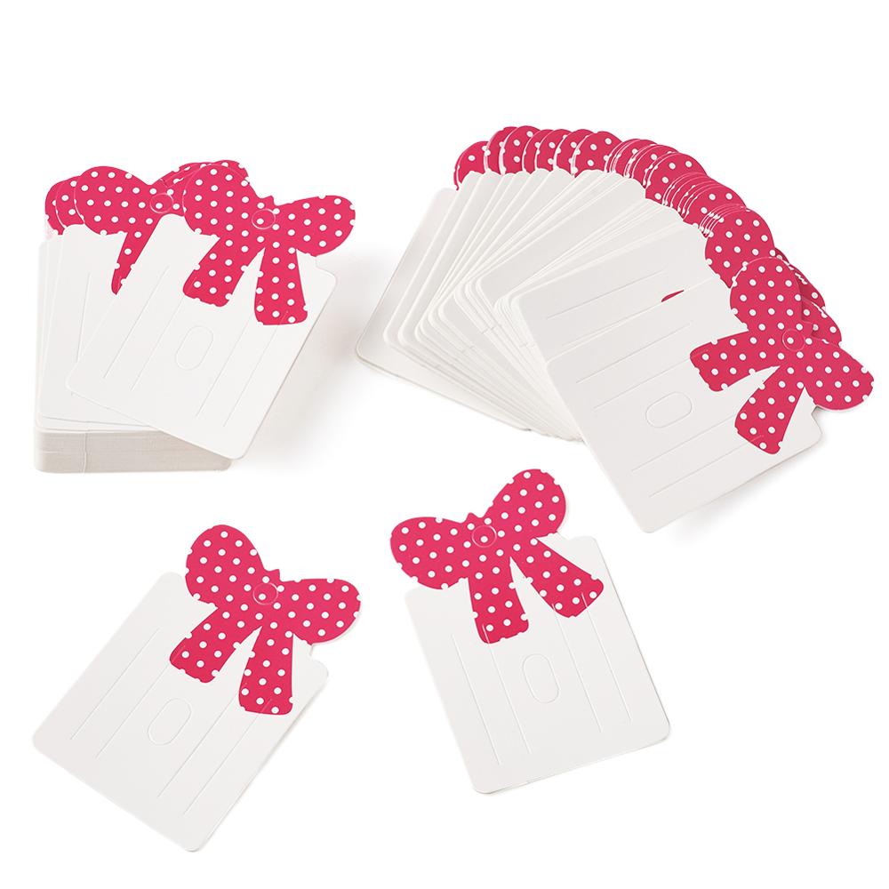 100 Pcs Strik Papier Kartonnen Haar Clip Klauwen Blanco Kaarten Sieraden Display