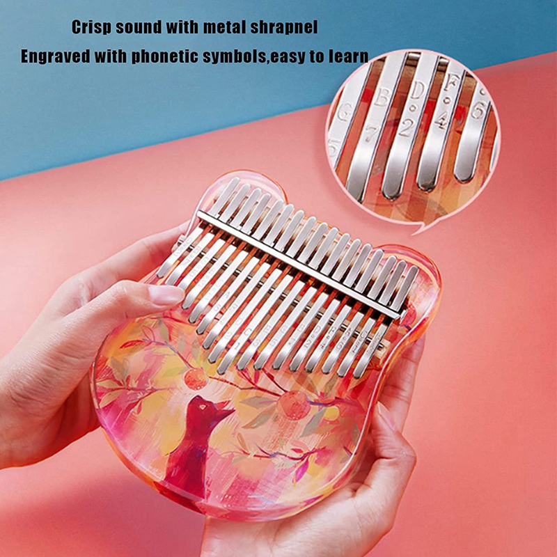 Kalimba – Piano à pouce 17 touches, Piano à doigts Mbira avec marteau de réglage, d&#39;instruments musicaux pour enfants, adultes, débutants, Etc.