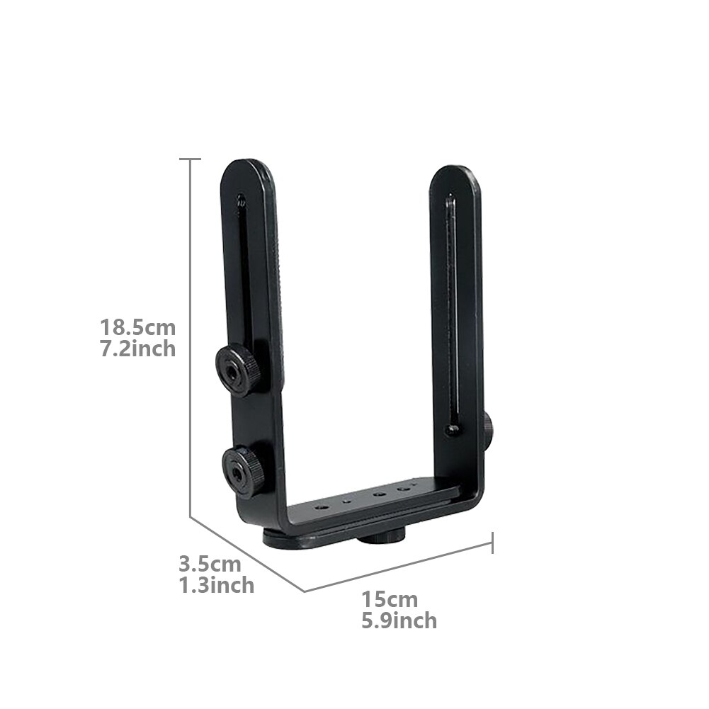 With Screw Photography Replacement Flash Unit Adjustable Double L Bracket For DSLR Camera Accessories Adapter Metal Holder