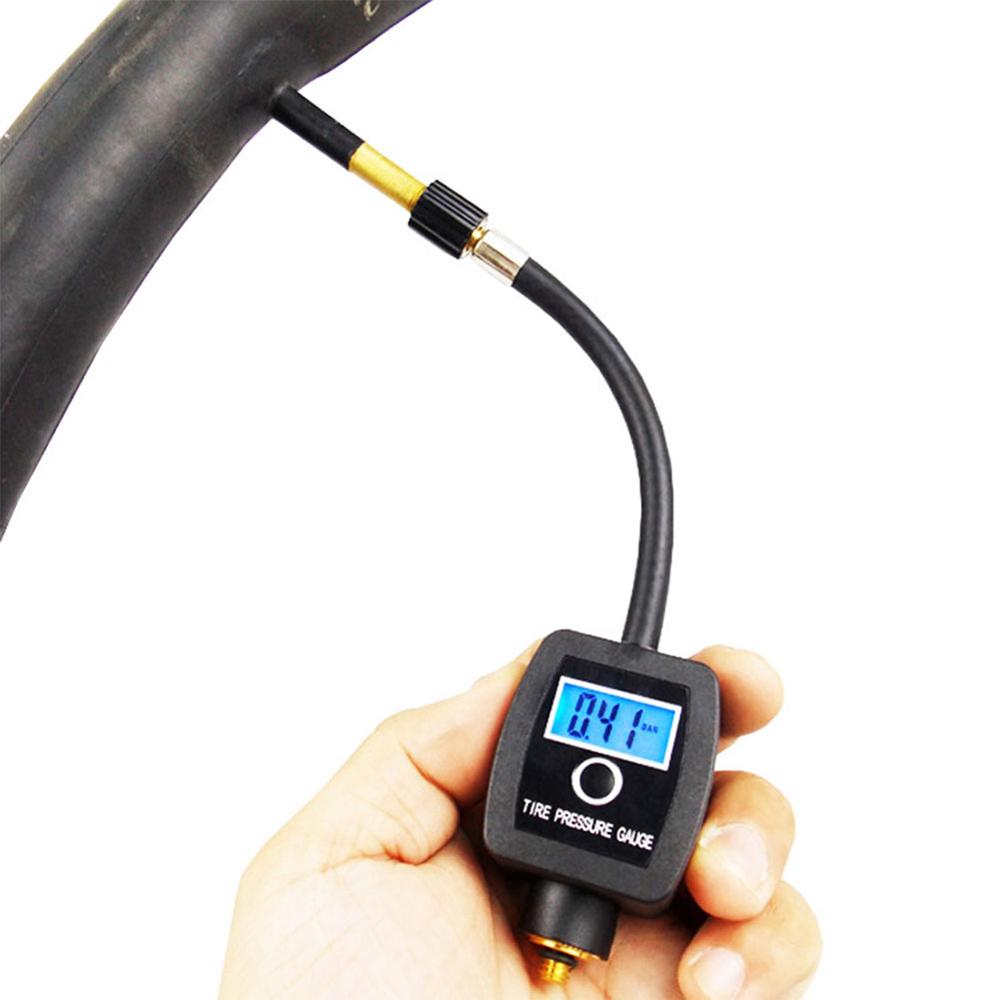 Jauge de pression d'air de pneu de vélo numérique Durable Mini mesure de compteur de pneu d'air de vélo affichage numérique de haute précision