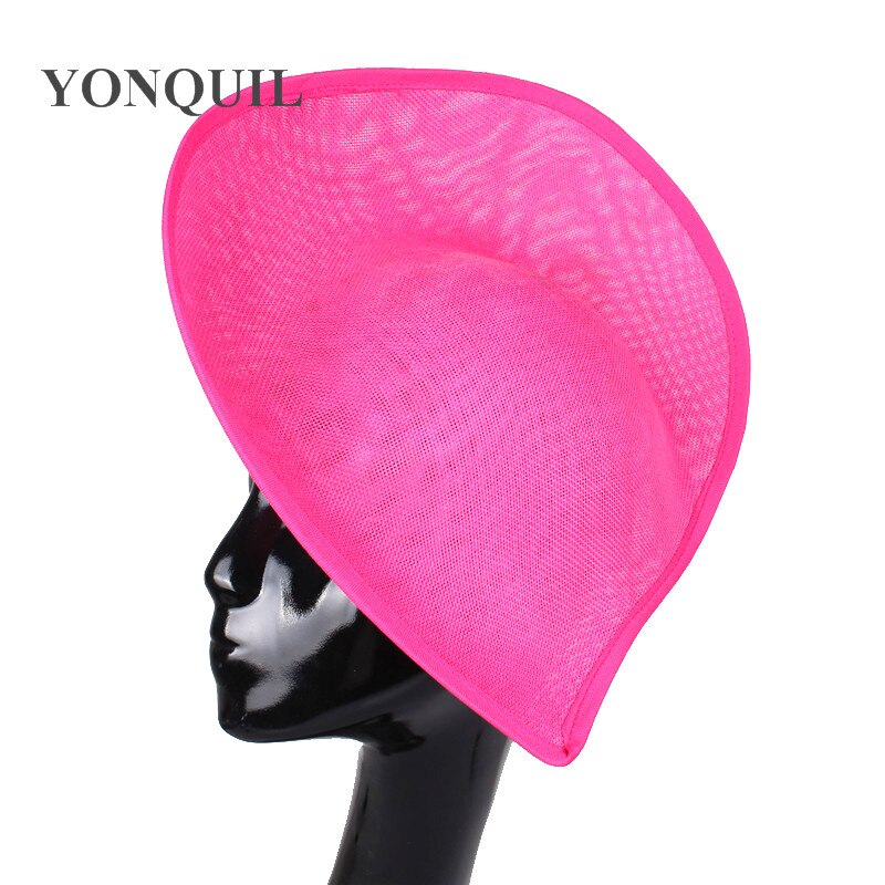 Lot de 30 cm grandes bases de fascinateur de mariage pour femmes, accessoires de coiffure à faire soi-même, chapeaux fascinateurs, couvre-chefs vintage, 5 pièces/lot: Rose vif