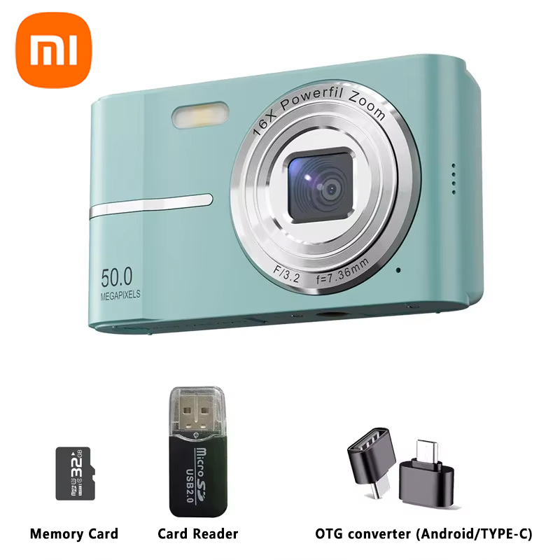 Xiaomi 5K Digital Camera 50MP Pixels 16X Powerfil Zoom Outdoor Anti-Shake Digital HD Video Camera Flash Video Recorder: Yellow