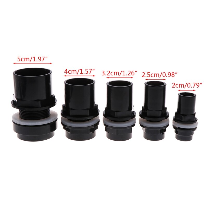 Aquarium Inlet Outlet Fitting Head Water Pipe Fitting Connector 20/25/32/40/50mm 85WC