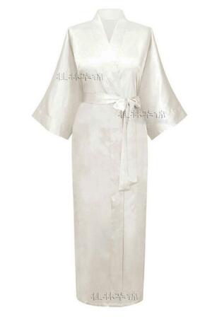 Vrouwen Zijde Satijn Lange Bruiloft Bruid Bruidsmeisje Gewaad Kimono Gewaad Feminino Badjas Grote Maat XXXL Peignoir Femme Sexy Badjas: XXL / Black