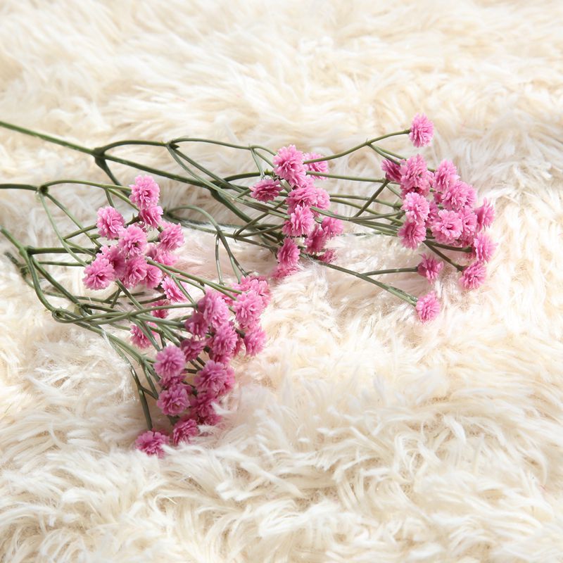 135 mini hoveder ægte følelse kunstig gypsophila bryllup dekoration fødselsdag gør det selv foto rekvisitter plast pu blomsterkrans