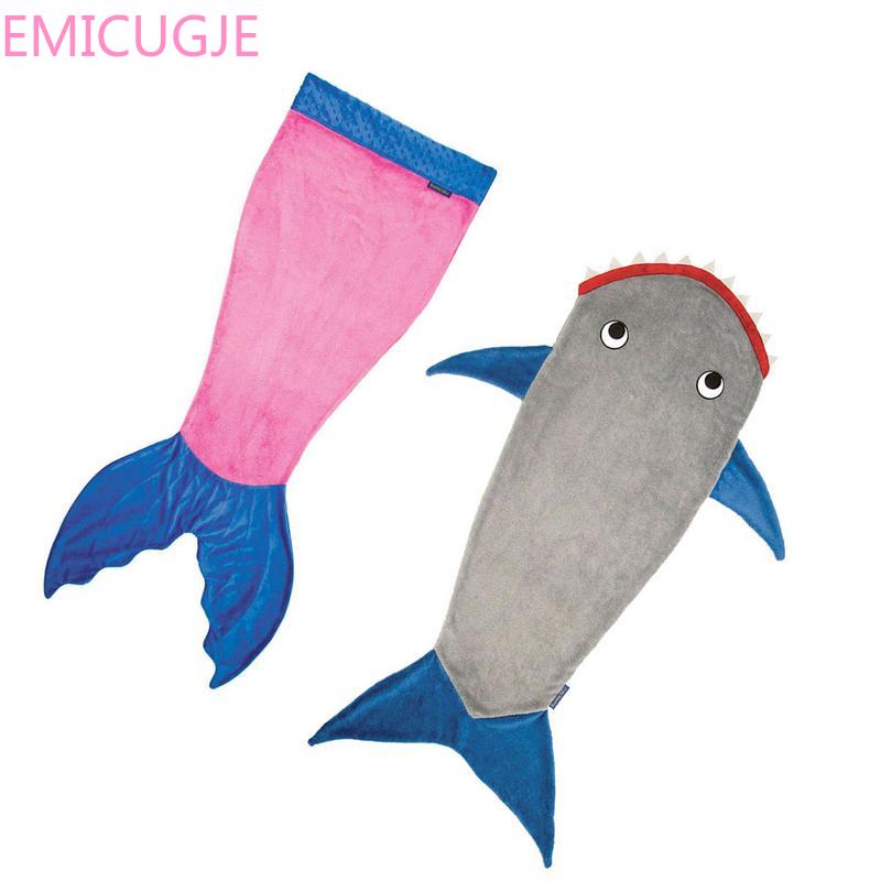 d'anniversaire hiver doux polaire requin sirène queue couverture enfants sac de couchage couverture enfants sirène couverture sac de sommeil