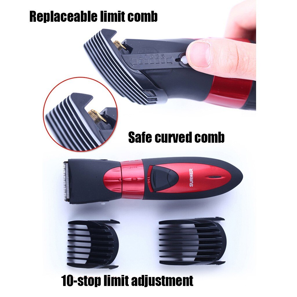 Waterproof Barber Hair Clipper Men Child Electric Cordless Hair Trimmer Grooming Home Cutting Machine Haircut Adjus