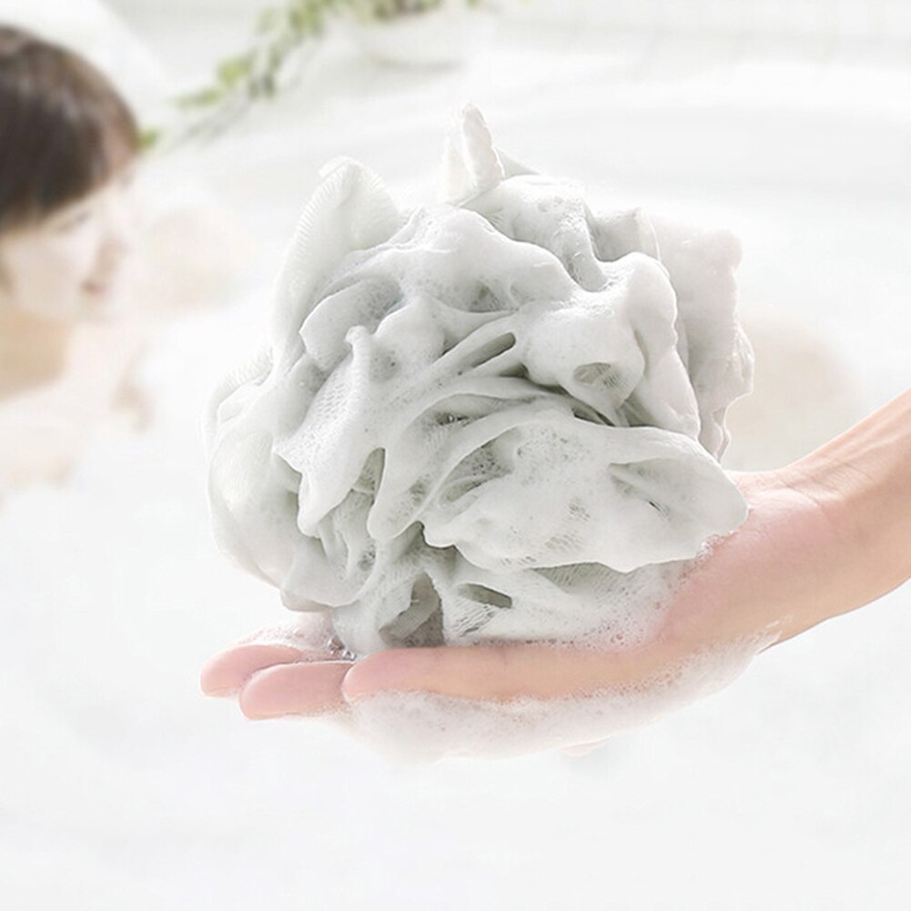 4 stk myk elastisk hengende dusjkule netting badeblomst håndkle boble kroppsvask skrubb puff svamp mesh nett kroppsrengjøringsverktøy
