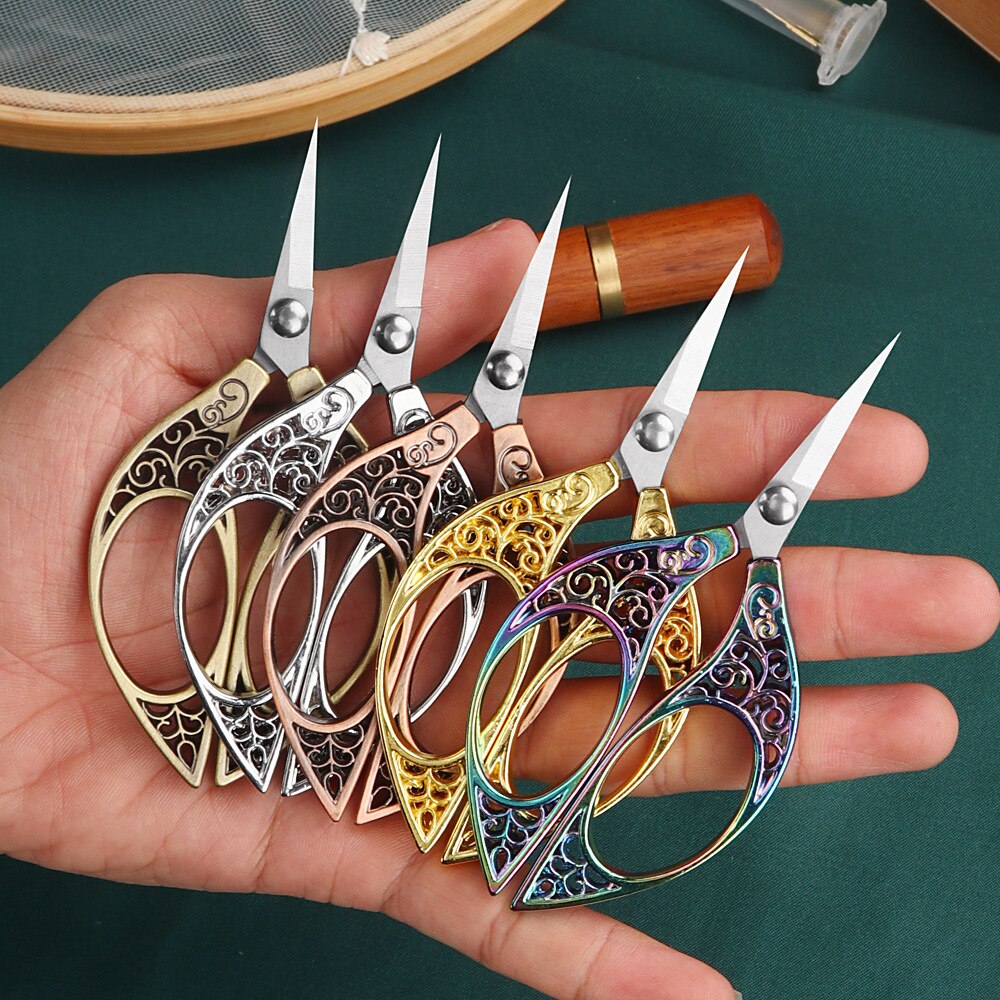 Retro Butterfly Small Scissors Tailor Cut Thread Head Cut Stainless Steel Office Handmade Embroidery Scissors Sewing Scissors