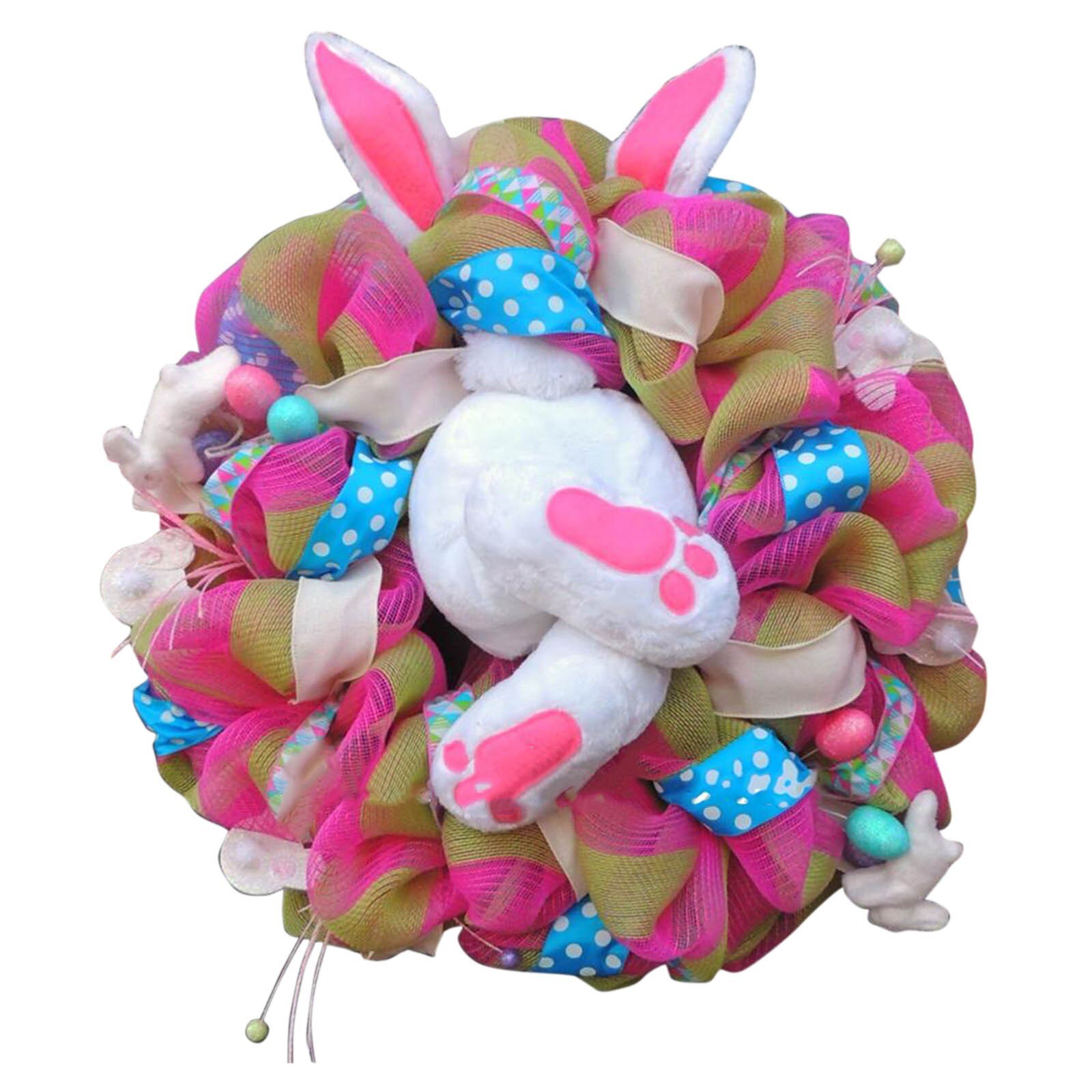 F# Easter Bunny Butt Wreath Kit Door Decorations Easter Spring Outdoor Hanging Easter Decorations For Home Wielkanoc Dekoracje: Q