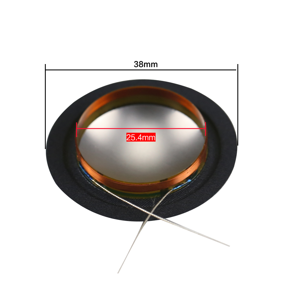 Ghxamp 25.4 MM cewka drgająca importowany metalowy tytanu kompozytowe jedwabiu membrany 25 rdzeń głośnik wysokotonowy głośnik naprawa po tej samej stronie 8OHM 1 pary