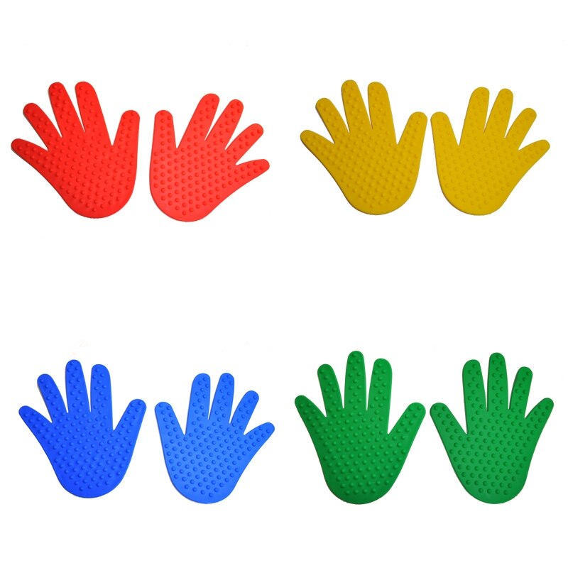 8 paires mains et pieds jeu 4 jouets de couleur pour enfants saut tapis de jeu Sport Musculation intérieur extérieur accessoires de jeu pour les enfants