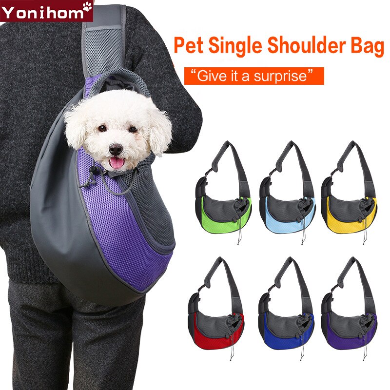 Backpack Carrier for Dogs Chihuahua Handbags Puppy Dogs Bag Carrying Pet Single Shoulder Bag Breathable Mesh Pet Carrier Dog Cat