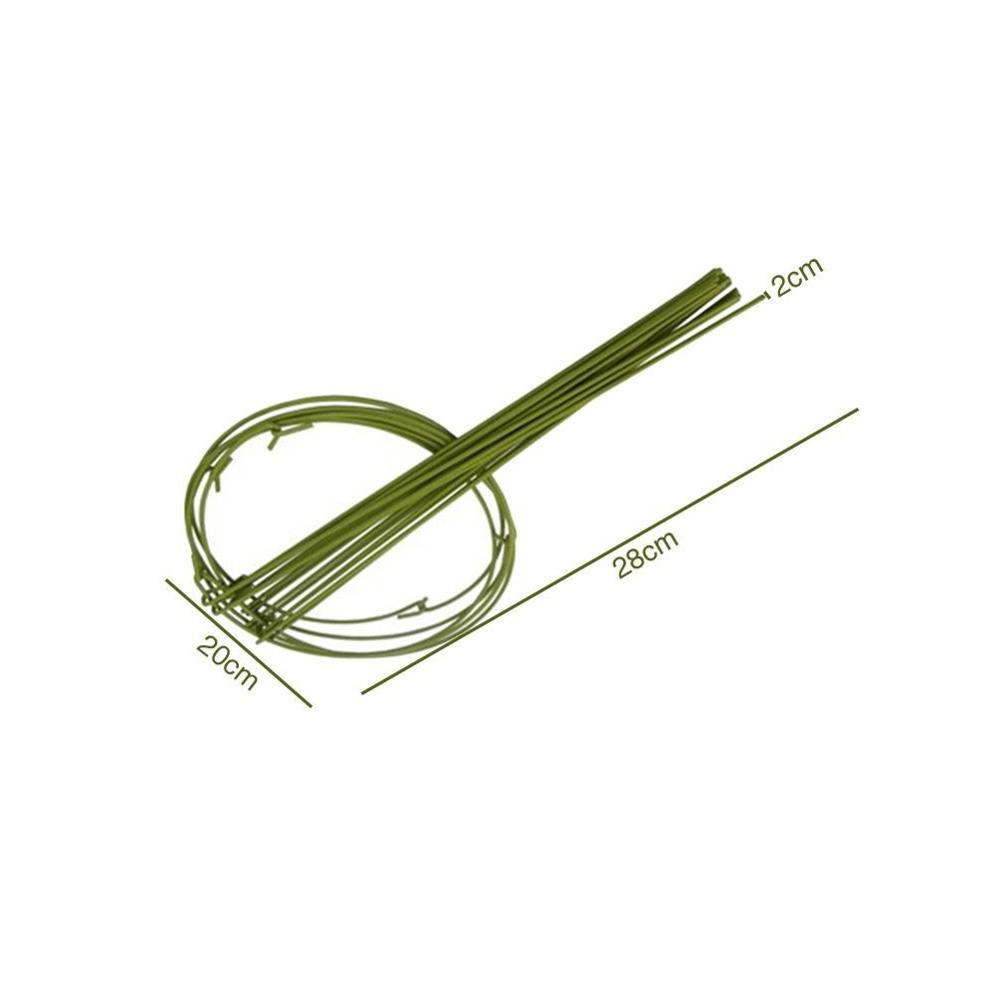 5 stk plantestøttebur plantestaker med justerbare ringhagestaker til plantevernnett bygge plantebur stå stille: B
