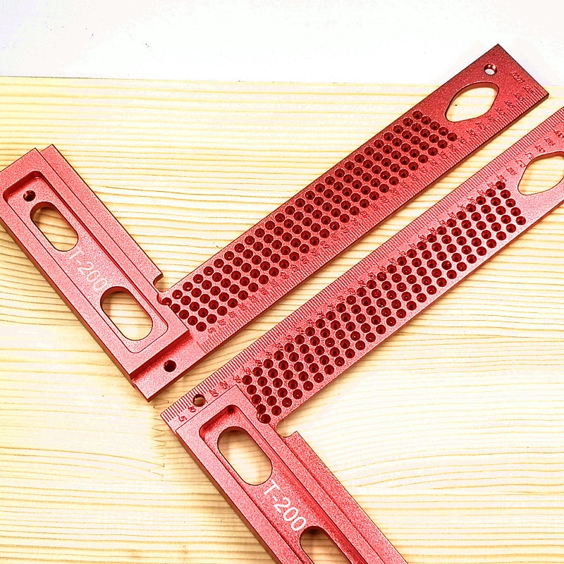 Woodworking line ruler Hole Scribing Gauge Precision Squares Triangle ruler woodworking crossed-out Measuring Tool