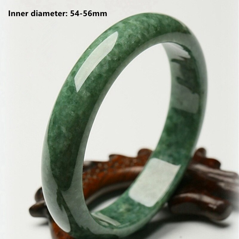 Glossy Hand Gesneden Armband Mooie Armband Chinese Groene Jade 54mm-64mm KYY8755: 54-56mm