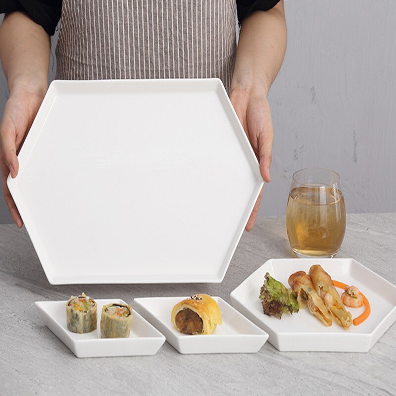 Skandynawskie geometryczne romb ceramiczny połączenie płytki talerz kreatywny talerz śniadaniowy taca zachodnia zastawa stołowa płyta C201