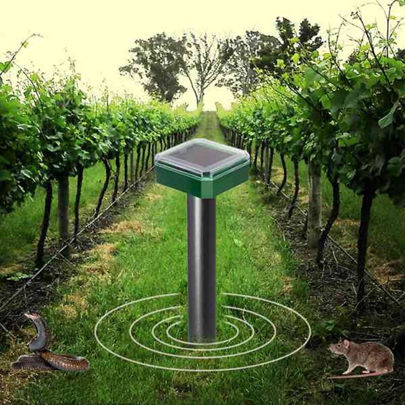 6 Pcs Solar Powered Snake Repellent for Outdoors,Ultrasonic Snake Repellent,Solar Snake Repellent for Outdoors,Electron