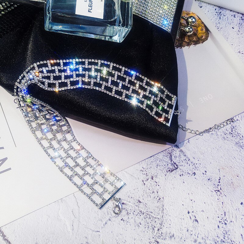 Mode Vrouwen Ketting Sexy Halsbanden Glanzende Pailletten Onzichtbare Meisjes Choker Ketting Engagement Bruiloft Sieraden