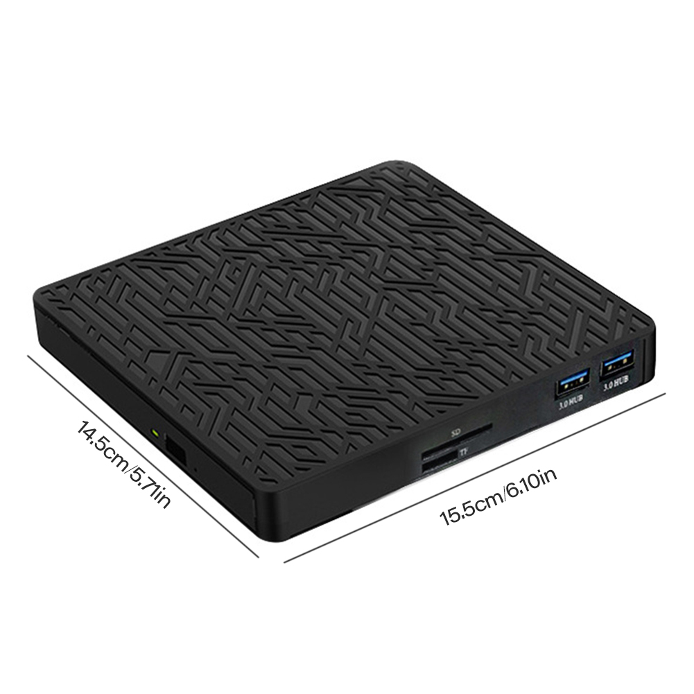 Drive Óptico Externo USB3.0 para Computador, HUB Multifuncional, Gravador de DVD, Leitor de CD-RW, Leitor de Cartão SD TF USB
