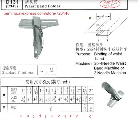 D131 Taille Band Map Voor 2 Of 3 Naald Naaimachine... – Vicedeal