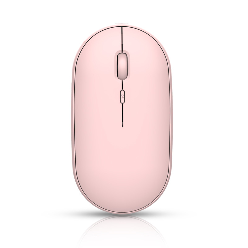2.4G Bluetooth Draadloze Muis Ergonomische Draagbare Mute Stille Power Saver Oplaadbare Meisje Muizen Voor Laptop: Pink