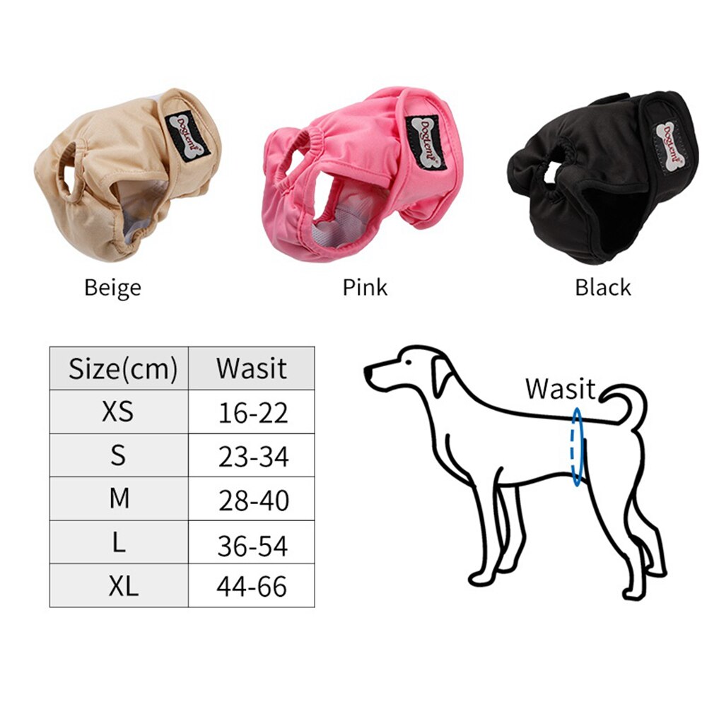 Couche-culotte lavable pour chien, XS-XL animaux domestiques, pantalon physiologique, culotte, Menstruation
