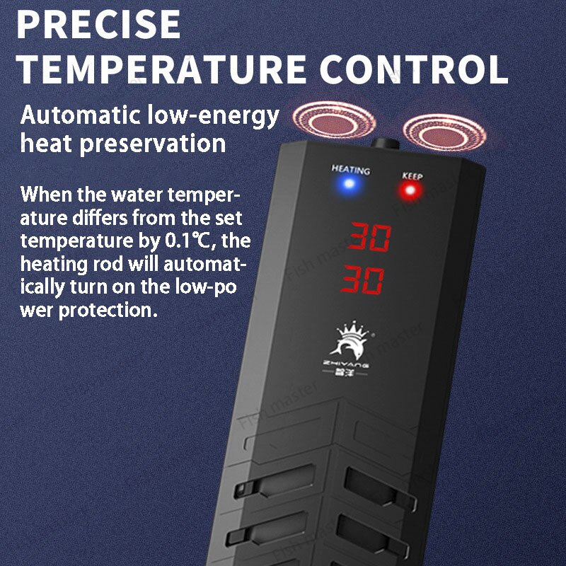 2021Seven Master Aquarium LED Display PTC Heating Rod PTC Heater Rod High-power heater 100W 300W 500W 800W 1000W Auto Switch Off