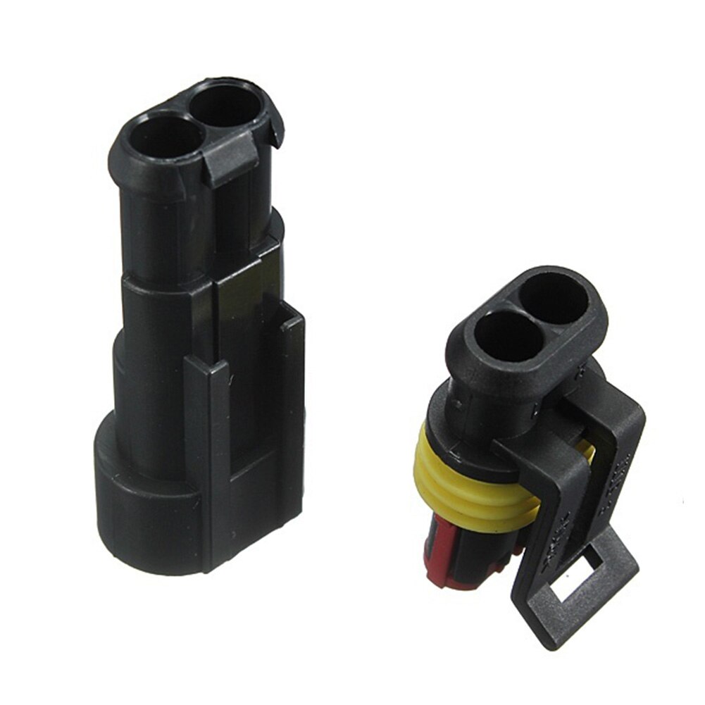 Universal Car 2-Pin Waterproof Electrical Wire Connector Plug, 1.5 Terminal Connector For Motorcycle Scooter Car Truck #0802