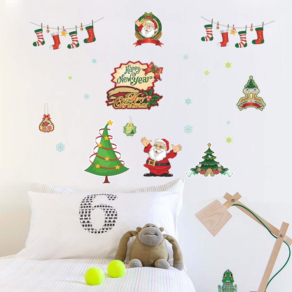 1 stuk vrolijke kerst muurstickers voor thuis kers... – Vicedeal