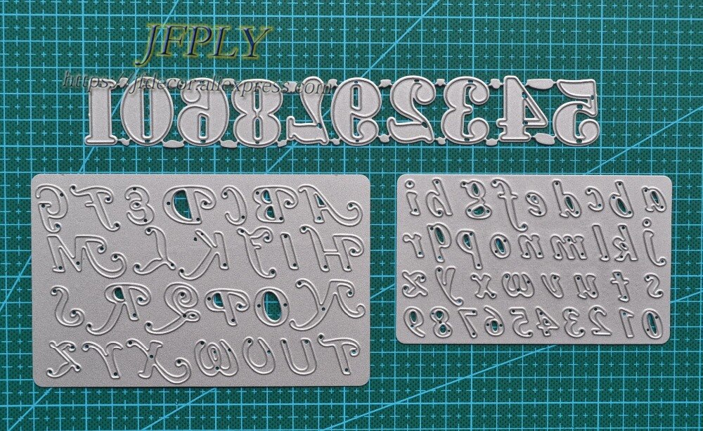 Arabic Numerals Numbers Alphabet Letters Cutting Dies Stencils for Scrapbooking Decorative Stamping Template Paper Crafts Dies