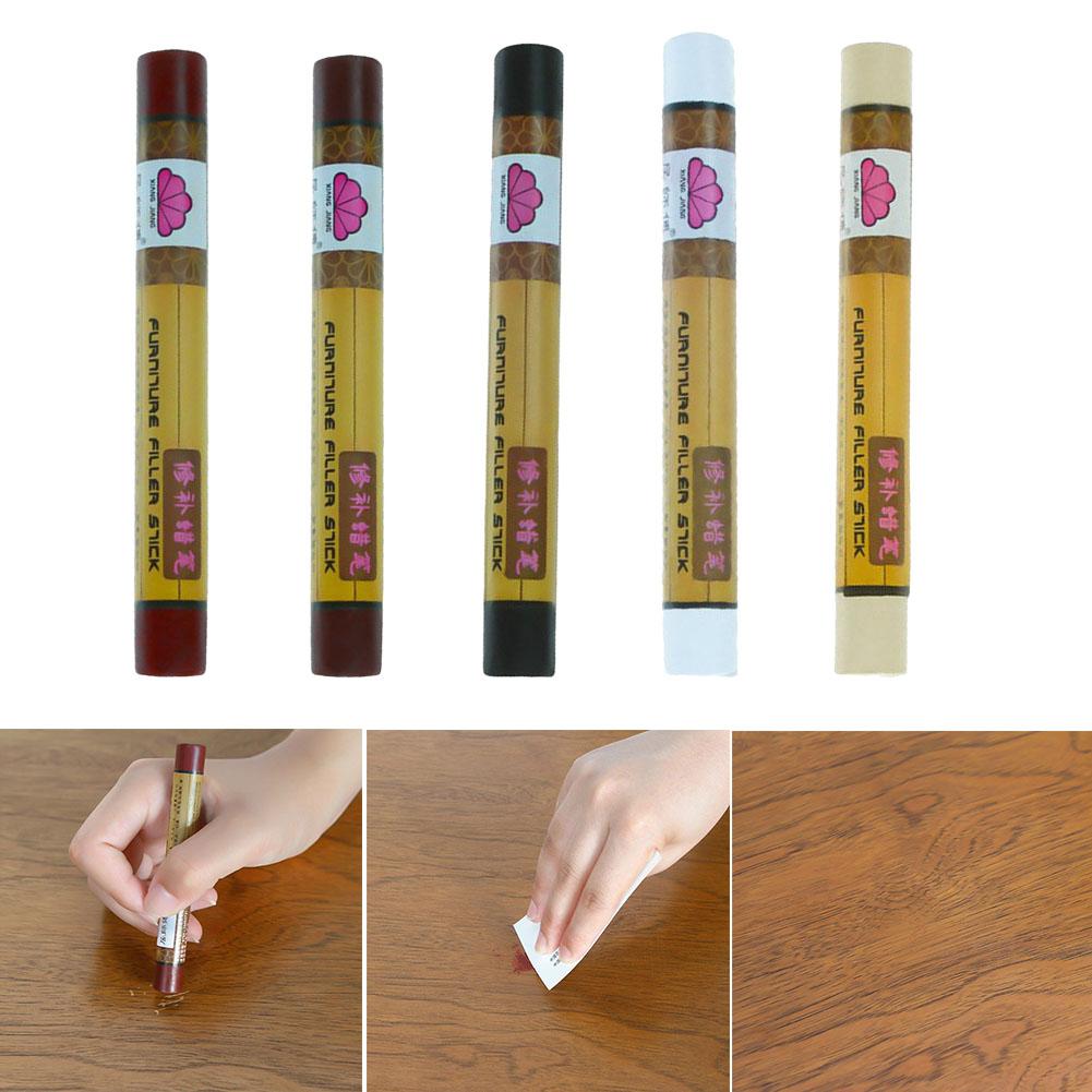 Meubles réparation marqueur stylo bois taches rayures réparation Crayon cire remplissage bâton restaurateur pour planchers en bois escaliers retoucher