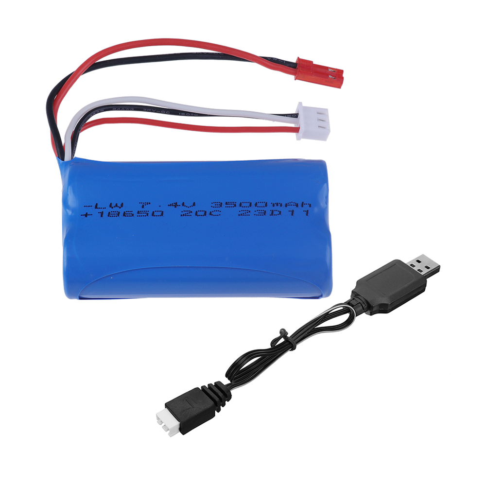 18650 7.4V 3500mAh Li-ion Battery With JST Plug 2S for UDIRC UD1601 UD1602 UD1604 UD1607 SG1603 SG1604 RC Flat Sports Car Toys​: Pink
