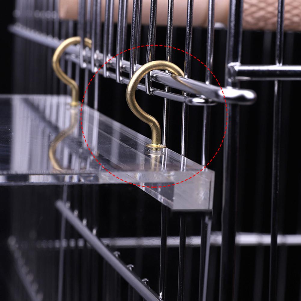 Transparant vogelbadhuis met ophanghaken vogelbadkooi voor vogelbaddouche papegaaien valkparkieten parkieten