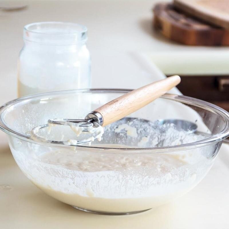 Batidor de masa danés de acero inoxidable, mezclador de masa para hornear, utensilios de cocina, repostería H8N6