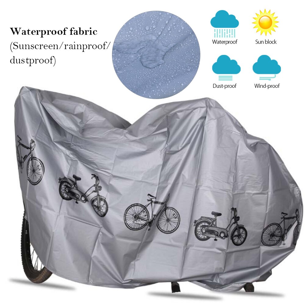 Udendørs uv beskytter cykelovertræk cykel regn- og støvtæt dækning solskin uv beskyttende vandtæt dæksel til cykler