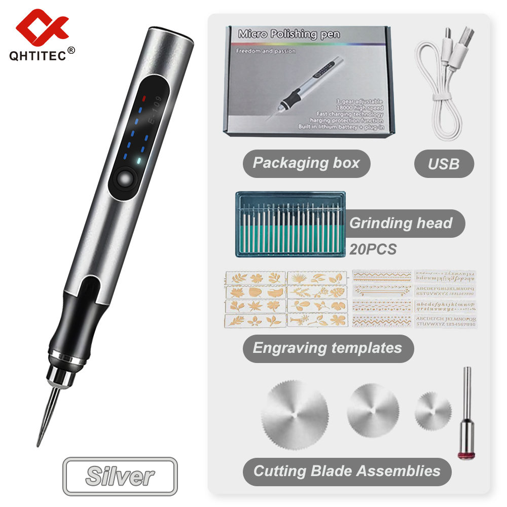 Draadloze/bedrade elektrische mini-boormachine met twee standen, graveerpen, slijpmachine, elektrische micro-rotatiegereedschappen: Groente